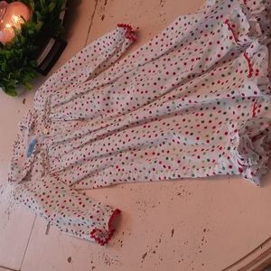 Christmas girls smocked dress